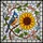 Nature Lovers' Stained Glass Tufted Bird Sunflower Emerald Blue Orange Floral Mosaic Pattern Tiffany Jewel Tones Stained Glass Suncatcher - 7