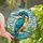 Nature Lovers' Intricate Stained Glass Kingfisher Teal Blue Orange Jewel Tone Mosaic Stained Glass Suncatcher - 1