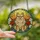 Dog Lovers' Tiffany Style Stained Glass Pomeranian Floral Mosaic Sunset Hues Pattern Stained Glass Suncatcher - 2