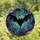 Fantasy Art Aficionados' Intricate Tiffany Stained Glass Bat Teal Purple Pink Night Sky Mosaic Stained Glass Suncatcher - 4