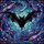 Fantasy Art Aficionados' Intricate Tiffany Stained Glass Bat Teal Purple Pink Night Sky Mosaic Stained Glass Suncatcher - 7