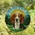 Dog Lovers' Glowing Tiffany Style Hound Dog Stained Glass Forest Landscape Art Stained Glass Suncatcher - 7HQL5J1dXP