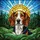 Dog Lovers' Glowing Tiffany Style Hound Dog Stained Glass Forest Landscape Art Stained Glass Suncatcher - 7