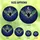 Art & Nature Enthusiasts' Tiffany Style Stained Glass Bat Iridescent Wings Deep Blue Purple Night Sky Mosaic Stained Glass Suncatcher - Q1Sx4xhCG-