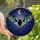 Art & Nature Enthusiasts' Tiffany Style Stained Glass Bat Iridescent Wings Deep Blue Purple Night Sky Mosaic Stained Glass Suncatcher - QUjwr67ljn