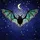 Art & Nature Enthusiasts' Tiffany Style Stained Glass Bat Iridescent Wings Deep Blue Purple Night Sky Mosaic Stained Glass Suncatcher - 7