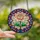 Art Lovers' Highly Detailed Tiffany Style Stained Glass Rose & Garden Mosaic, Pink & Emerald Jewel Tones Stained Glass Suncatcher - 2