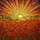 Nature Lovers' Vibrant Tiffany Stained Glass Orange Red Poppy Golden Sun Sunrise Art Stained Glass Suncatcher - 7