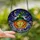 Halloween Enthusiasts' Grinning Jack-o'-Lantern Witch Hat Vibrant Tiffany Stained Glass Forest Night Mosaic Stained Glass Suncatcher - 2