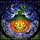 Halloween Enthusiasts' Grinning Jack-o'-Lantern Witch Hat Vibrant Tiffany Stained Glass Forest Night Mosaic Stained Glass Suncatcher - 7