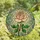 Women's Intricate Stained Glass Pink Rose Bloom, Emerald Leaves, Pastel Tiffany Mosaic Art Stained Glass Suncatcher - 4