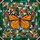 Nature Lovers' Tiffany Stained Glass Monarch Butterfly Orange Emerald Green Intricate Botanical Mosaic Stained Glass Suncatcher - 7