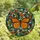 Nature Lovers' Tiffany Stained Glass Monarch Butterfly Orange Emerald Green Intricate Botanical Mosaic Stained Glass Suncatcher - 4