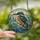 Nature Lovers' Stained Glass Kingfisher Bird Perched Branch Mosaic Teal Orange Emerald Jewel Tones Stained Glass Suncatcher - 2