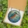 Nature Lovers' Stained Glass Kingfisher Bird Perched Branch Mosaic Teal Orange Emerald Jewel Tones Stained Glass Suncatcher - 5