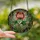 Women's Radiant Stained Glass Pink Rose Emerald Green Swirling Botanical Art Stained Glass Suncatcher - 2
