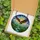 Wildlife Enthusiasts' Stained Glass Bald Eagle Mountain Forest Radiant Jewel Tones Orange Yellow Blue Stained Glass Suncatcher - 5