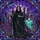 Gothic Art Lovers' Iridescent Grim Reaper Stained Glass Gothic Cityscape Aqua Purple Stained Glass Suncatcher - 7