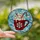 Holiday Enthusiasts' Tiffany Style Stained Glass Ruby Red Snowflake Mug, Creamy White & Candy Canes, Intricate Ice Mosaic Stained Glass Suncatcher - 2