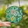 Nature Lovers' Edge-to-Edge Jewel Tone Hummingbirds Pink Blossom Stained Glass Botanical Mosaic Stained Glass Suncatcher - 2
