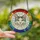 Cat Lovers' Intricate Stained Glass White Cat Emerald Eyes Rainbow Mosaic Tiffany Art Pattern Stained Glass Suncatcher - 2
