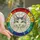 Cat Lovers' Intricate Stained Glass White Cat Emerald Eyes Rainbow Mosaic Tiffany Art Pattern Stained Glass Suncatcher - 1