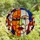 Abstract Art Lovers' Tiffany Stained Glass Cubist Face Vibrant Orange Purple Crimson Edge-to-Edge Mosaic Stained Glass Suncatcher - 4