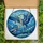 Nature Lovers' Intricate Stained Glass Heron Courtship: Tiffany Style Blue Gold Mosaic Stained Glass Suncatcher - Ujn-0pXcbu