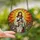 Cat & Art Lovers' Vibrant Tiffany Stained Glass Jesus Cradling Tuxedo Cat, Jewel Tone Wildflower Sunburst Stained Glass Suncatcher - 2
