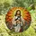 Cat & Art Lovers' Vibrant Tiffany Stained Glass Jesus Cradling Tuxedo Cat, Jewel Tone Wildflower Sunburst Stained Glass Suncatcher - 4