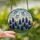 Nature Lovers' High Contrast Stained Glass Bluebonnet Butterfly Mosaic Jewel Tone Art Stained Glass Suncatcher - 2