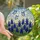 Nature Lovers' High Contrast Stained Glass Bluebonnet Butterfly Mosaic Jewel Tone Art Stained Glass Suncatcher - 1
