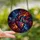 Art & Science Enthusiasts' Intricate Stained Glass Anatomical Heart Cosmic Galaxy Blue Red Purple Design Stained Glass Suncatcher - 2