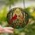 Nature Lovers' Vibrant Red Orange Cardinal Pair Stained Glass Tiffany Style Mosaic Stained Glass Suncatcher - 2