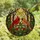 Nature Lovers' Vibrant Red Orange Cardinal Pair Stained Glass Tiffany Style Mosaic Stained Glass Suncatcher - 4