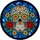 Art Lovers' Vibrant Stained Glass Sugar Skull Intricate Floral Calavera Marigold Rose Mosaic Pattern Stained Glass Suncatcher - 7