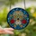 Art Lovers' Vibrant Stained Glass Sugar Skull Intricate Floral Calavera Marigold Rose Mosaic Pattern Stained Glass Suncatcher - 2