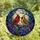 Nature Lovers' Tiffany Style Cardinal Pair Red Gold Indigo Jewel Tone Winter Mosaic Art Stained Glass Suncatcher - cSUfjaALI6