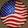Patriotic Art Enthusiasts' Wavy Stained Glass American Flag Mosaic Ruby & Sapphire Jewel Tones Stained Glass Suncatcher - 7