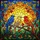 Nature Lovers' Tiffany Stained Glass Mosaic Three Vibrant Birds Perched Autumn Foliage Brilliant Jewel Tones Stained Glass Suncatcher - 7