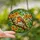 Nature Lovers' Vibrant Tiffany Style Stained Glass European Robin Floral Mosaic Stained Glass Suncatcher - 2