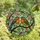 Nature Lovers' Stained Glass Robins, Pink Blossoms & Green Leaves, Tiffany Mosaic Jewel Tones Stained Glass Suncatcher - 4