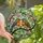 Nature Lovers' Stained Glass Robins, Pink Blossoms & Green Leaves, Tiffany Mosaic Jewel Tones Stained Glass Suncatcher - 1