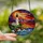 Coastal Living Enthusiasts' Tiffany Stained Glass Lighthouse Sunset Ocean Mosaic Deep Blue Red Orange Stained Glass Suncatcher - 2