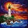 Coastal Living Enthusiasts' Tiffany Stained Glass Lighthouse Sunset Ocean Mosaic Deep Blue Red Orange Stained Glass Suncatcher - 7
