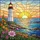 Coastal Art Enthusiast's Glowing Stained Glass Lighthouse Sunset Wildflower Mosaic Stained Glass Suncatcher - 7