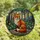 Nature Lovers' Majestic Fiery Orange Fox Tiffany Stained Glass Forest Floral Mosaic Stained Glass Suncatcher - 4