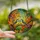 Nature Lovers' Tiffany Style Blue Tit Birds Autumn Leaves Berries Stained Glass Mosaic Stained Glass Suncatcher - lTEKtrHcDG