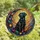 Dog Lovers' Intricate Tiffany Stained Glass Black Labrador Cosmic Stars Moon Floral Jewel Tones Stained Glass Suncatcher - 4