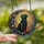 Dog Lovers' Intricate Tiffany Stained Glass Black Labrador Cosmic Stars Moon Floral Jewel Tones Stained Glass Suncatcher - 2